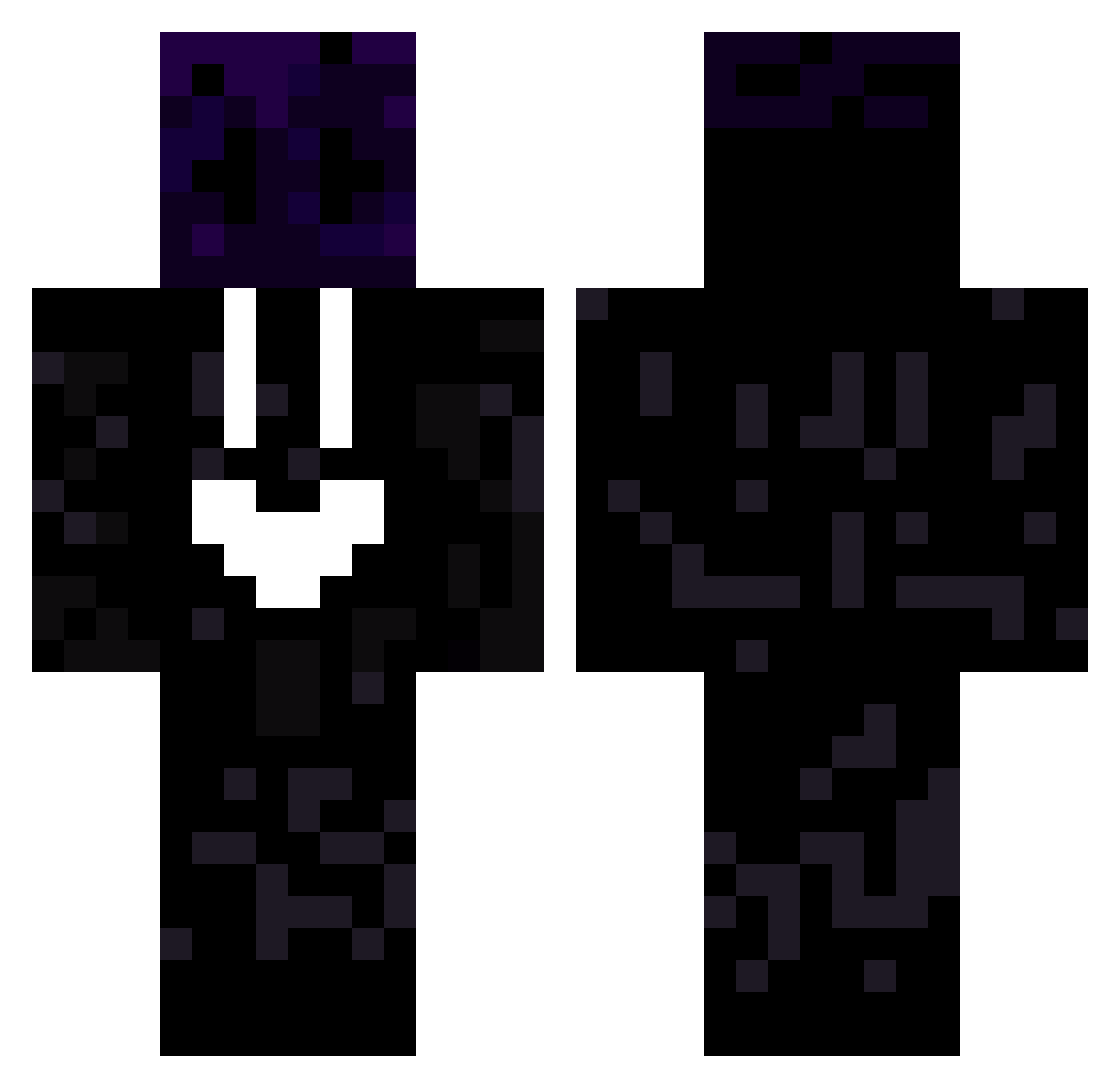 VO1DDDDDDDD Minecraft skin, front and back view