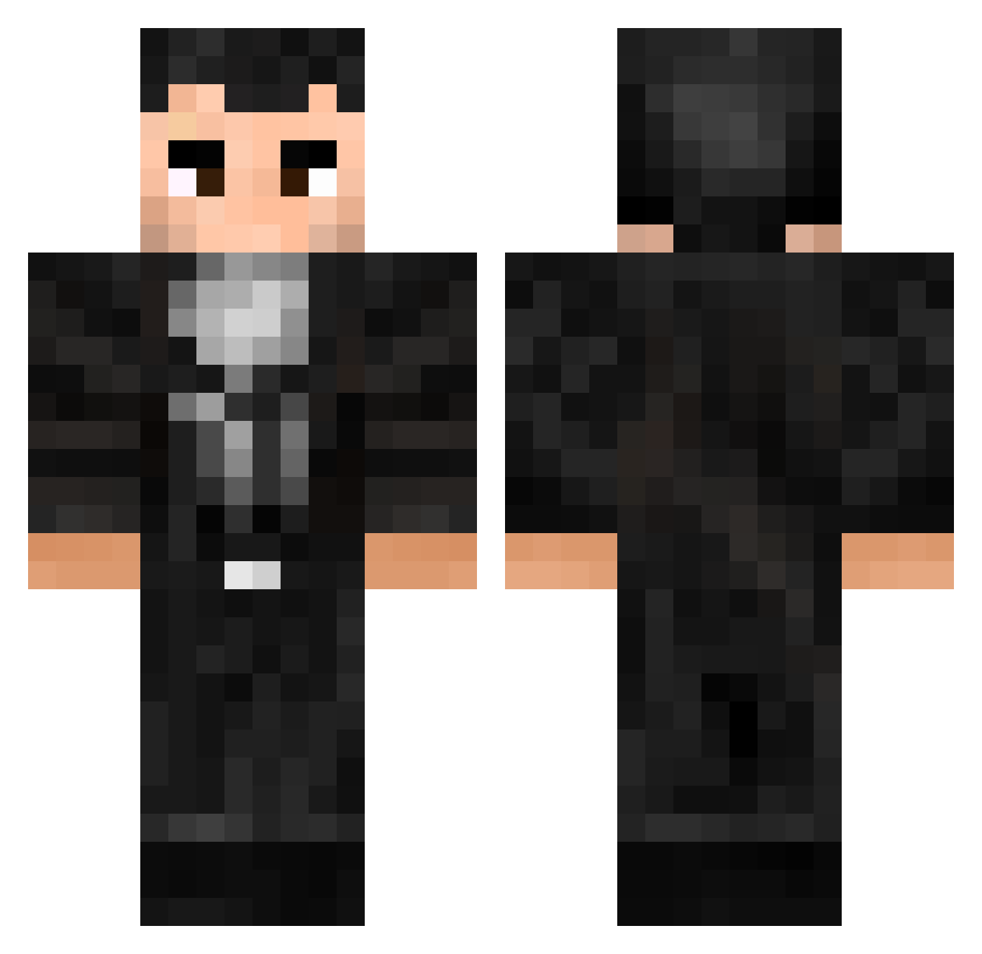 fr4nxdpvnishr Minecraft skin, front and back view