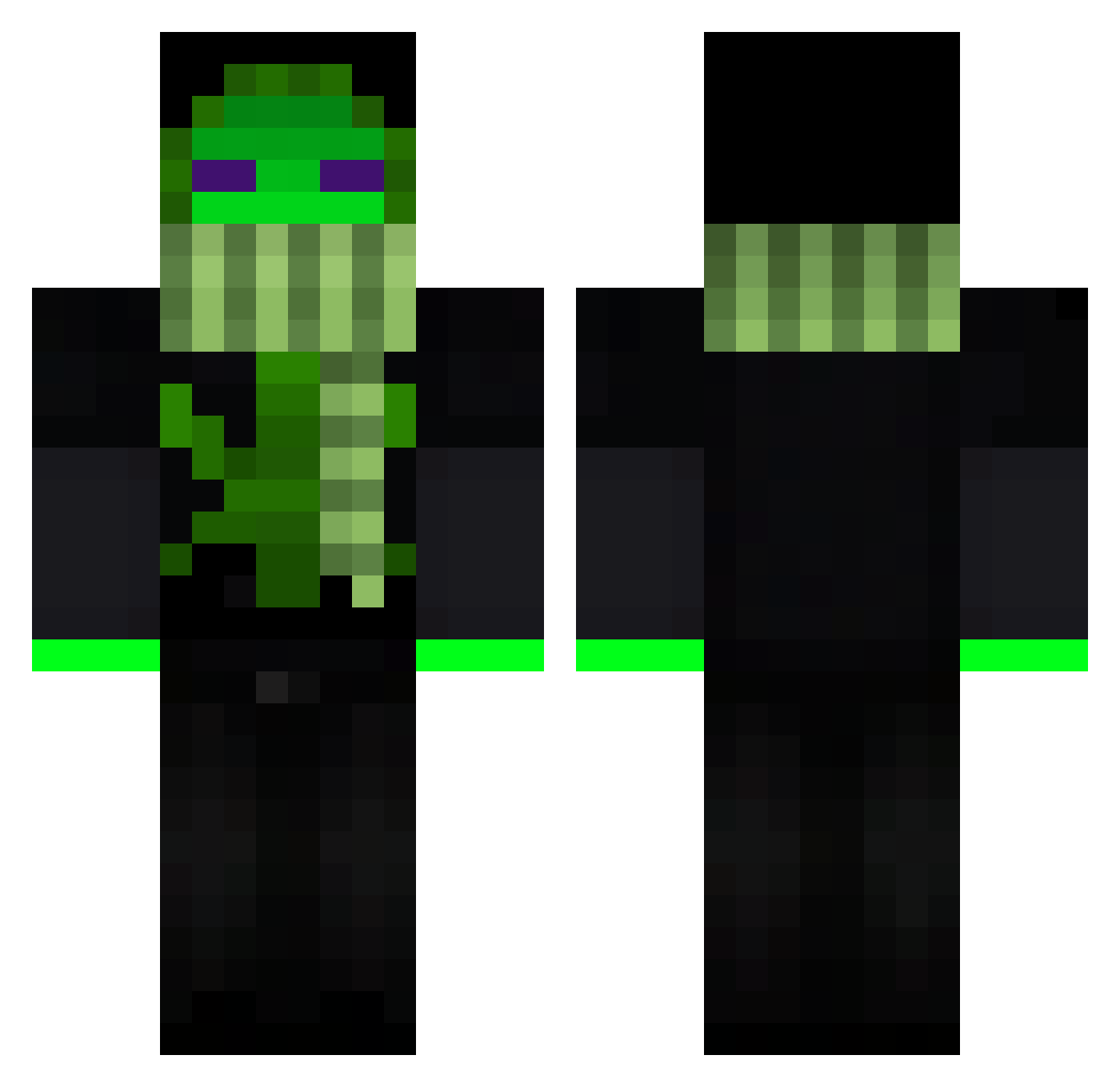 Doi_1005 Minecraft skin, front and back view