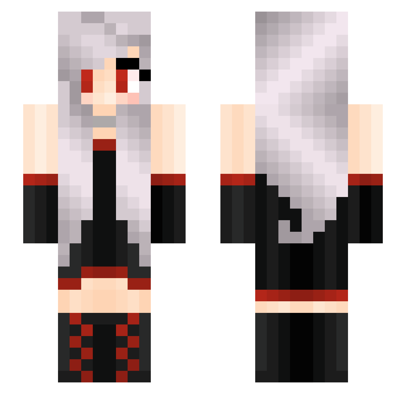 YoSkyz Minecraft skin, front and back view