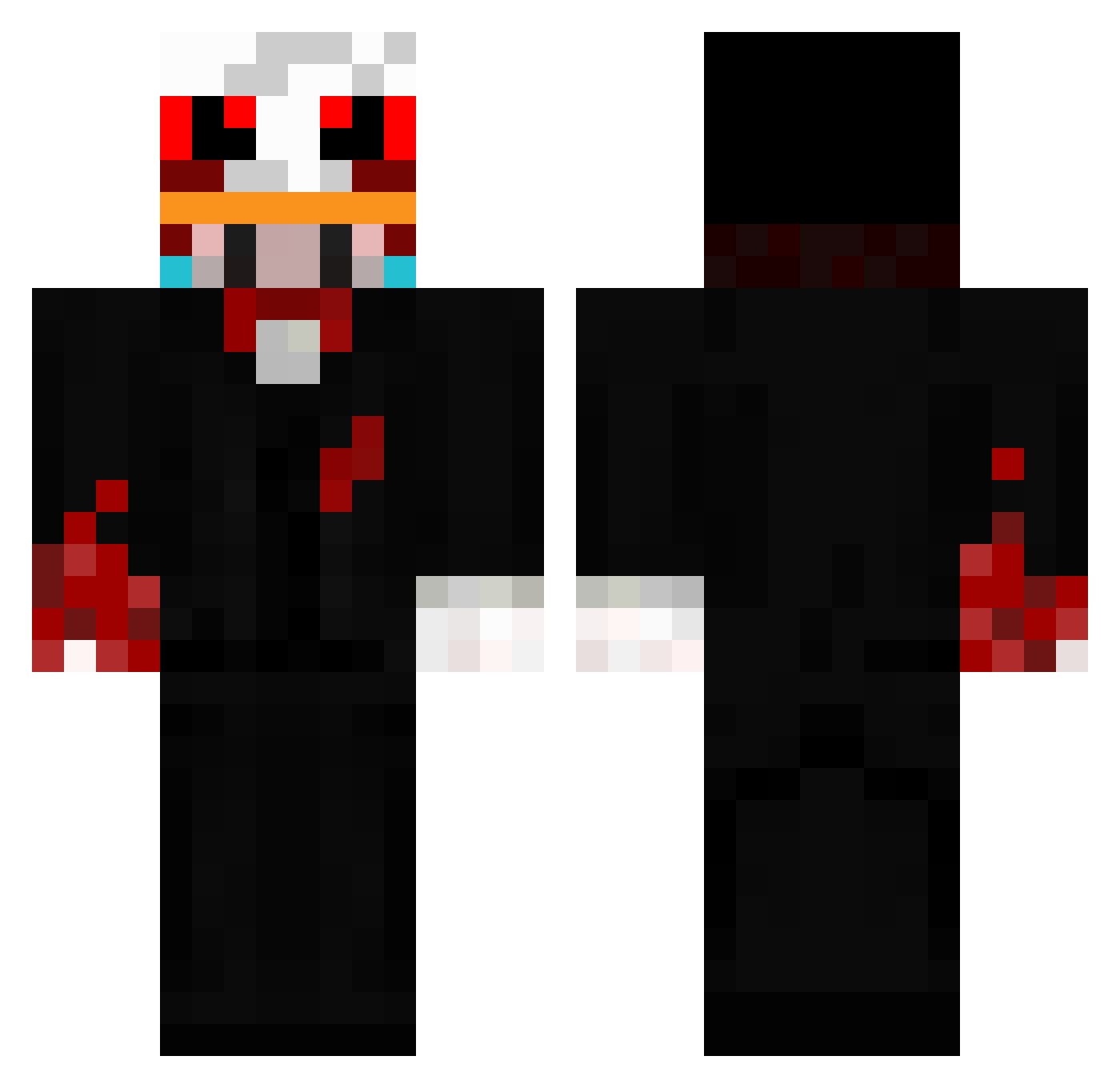 Milki25 Minecraft skin, front and back view
