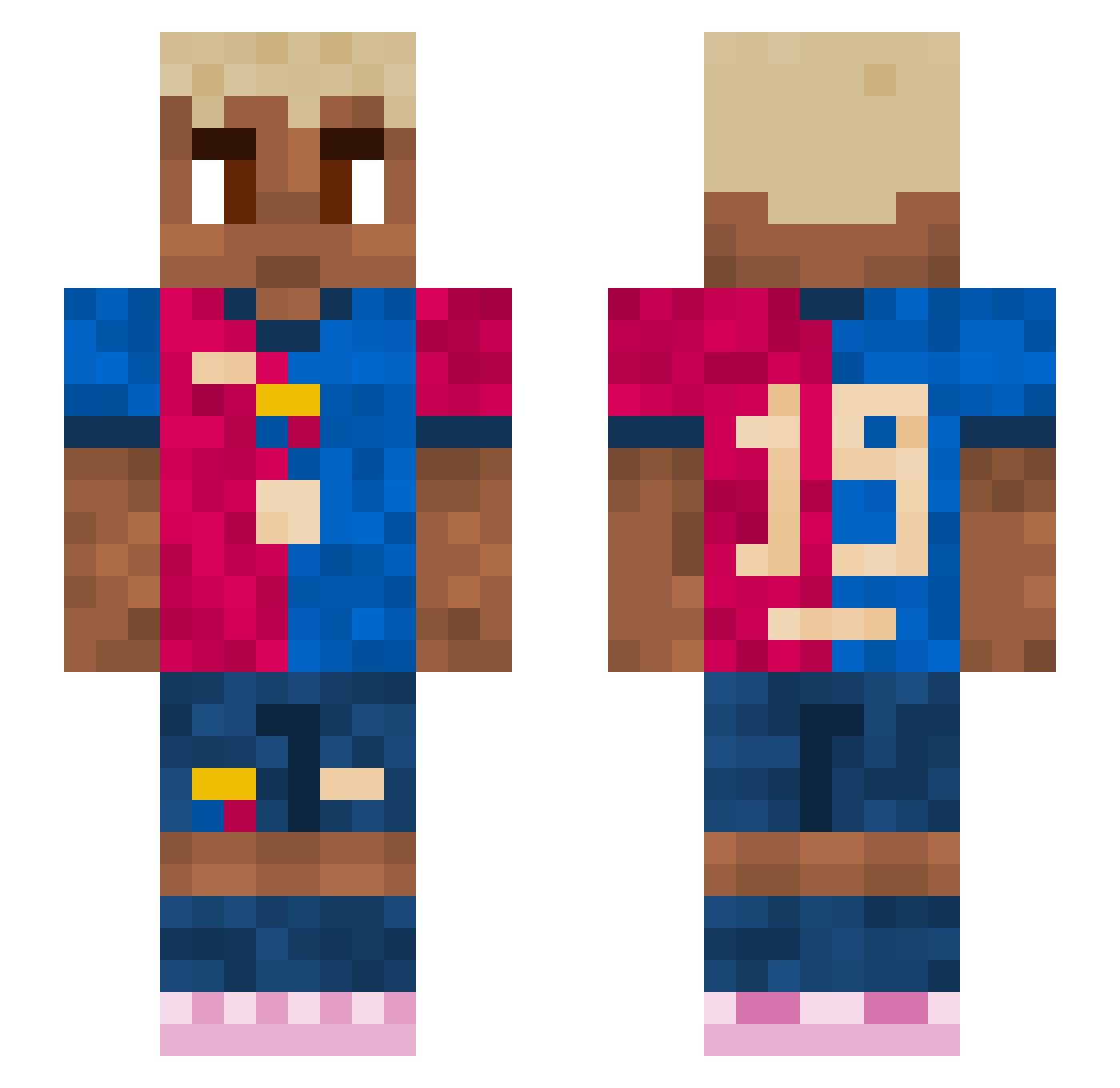 KristianGamer86 Minecraft skin, front and back view