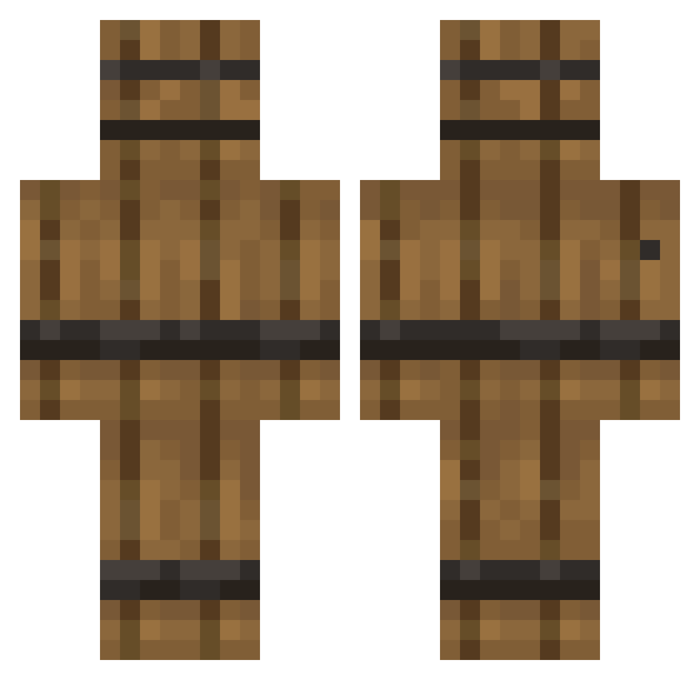 Vortex6294 Minecraft skin, front and back view