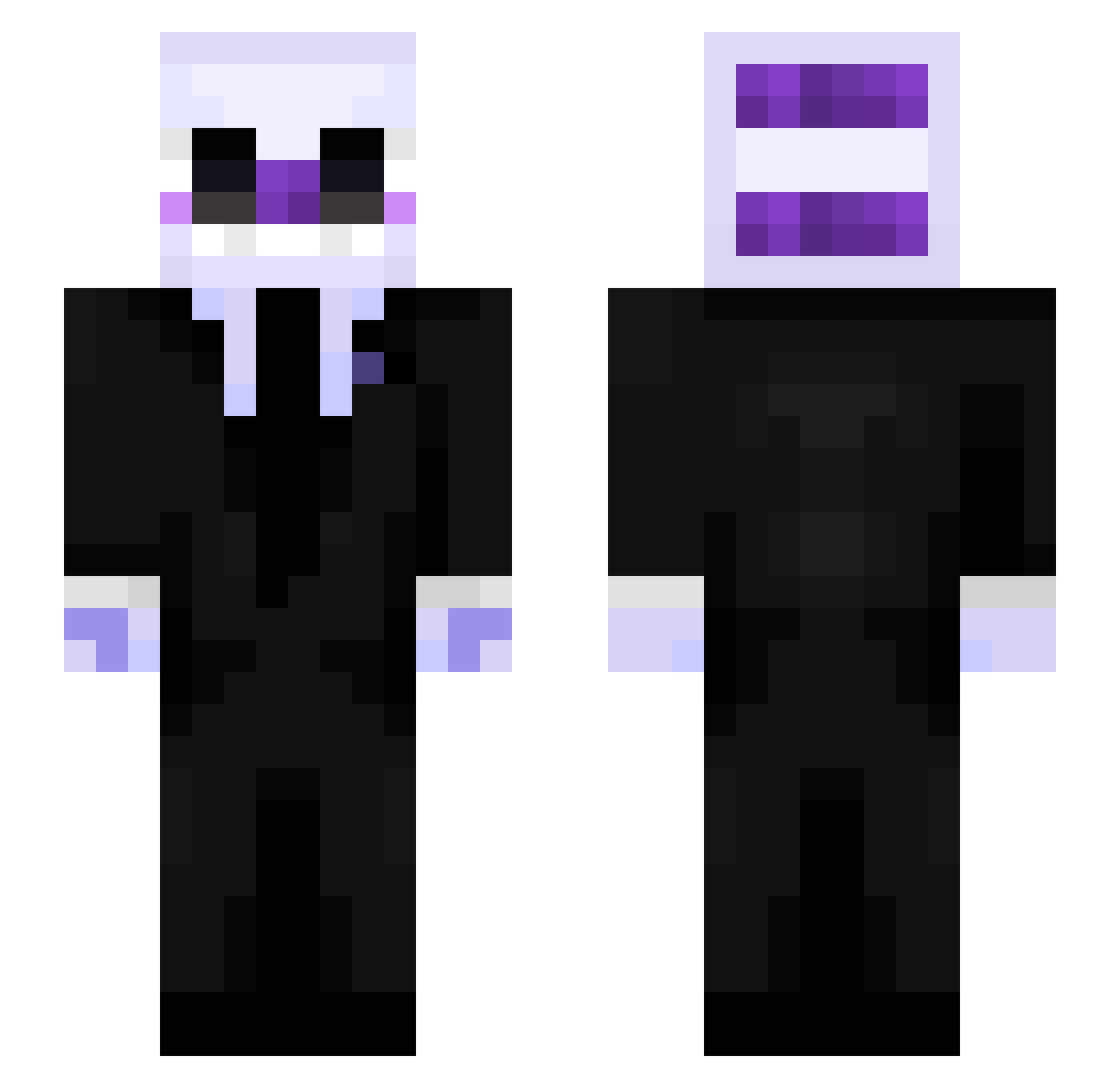 p4r4d0j4 Minecraft skin, front and back view