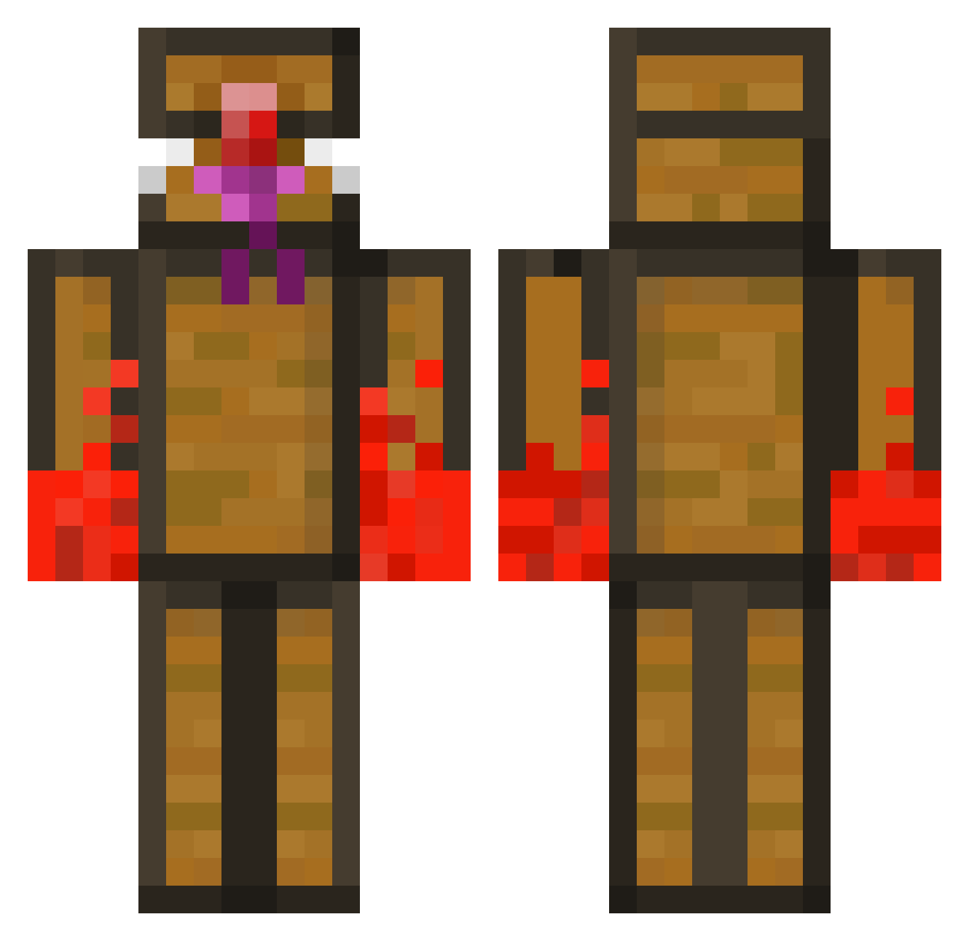 IneptNevada1 Minecraft skin, front and back view