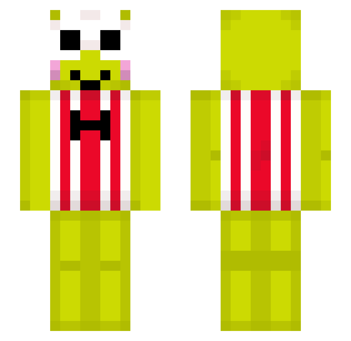 vicbzkt Minecraft skin, front and back view