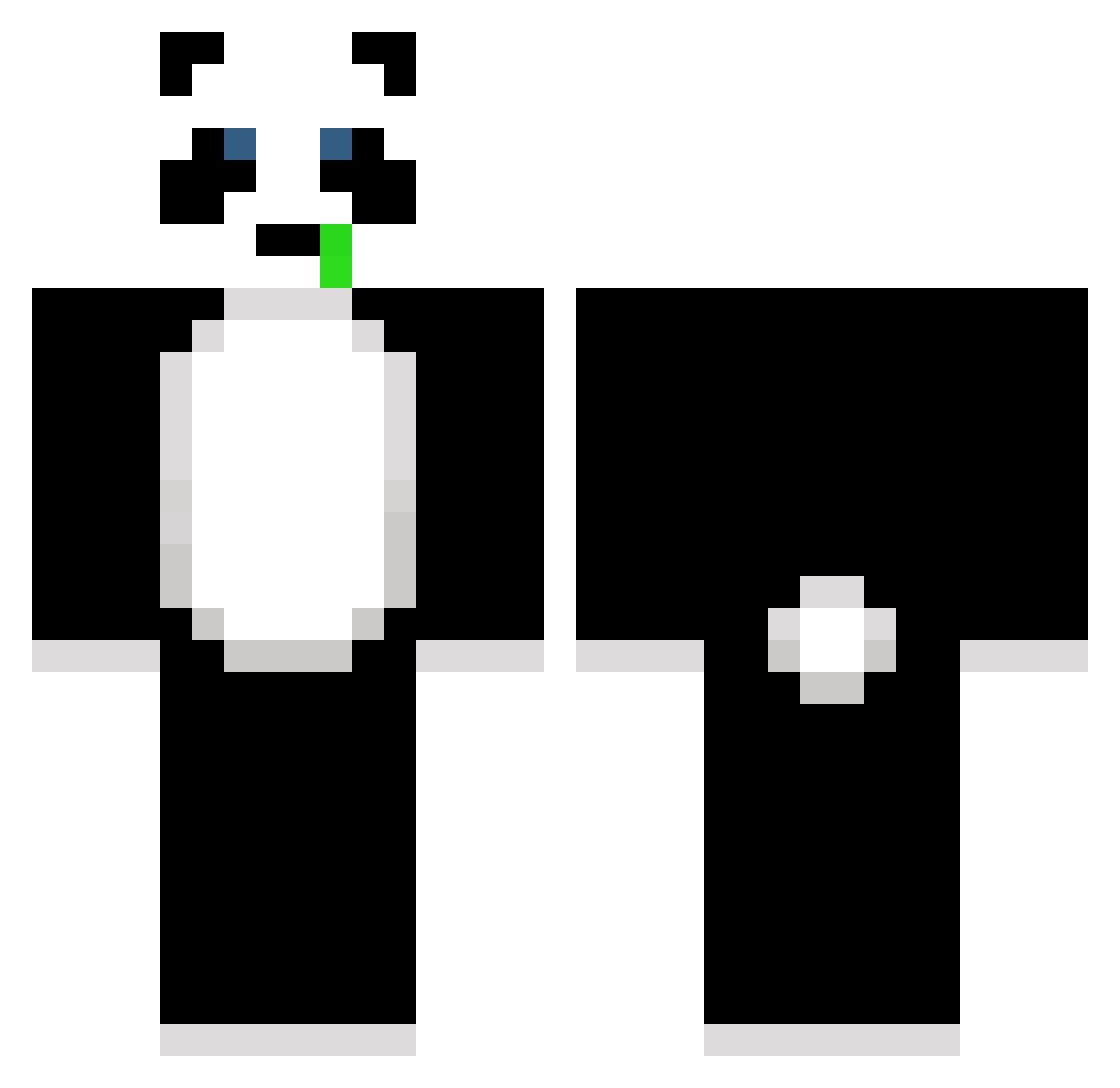 so5h Minecraft skin, front and back view