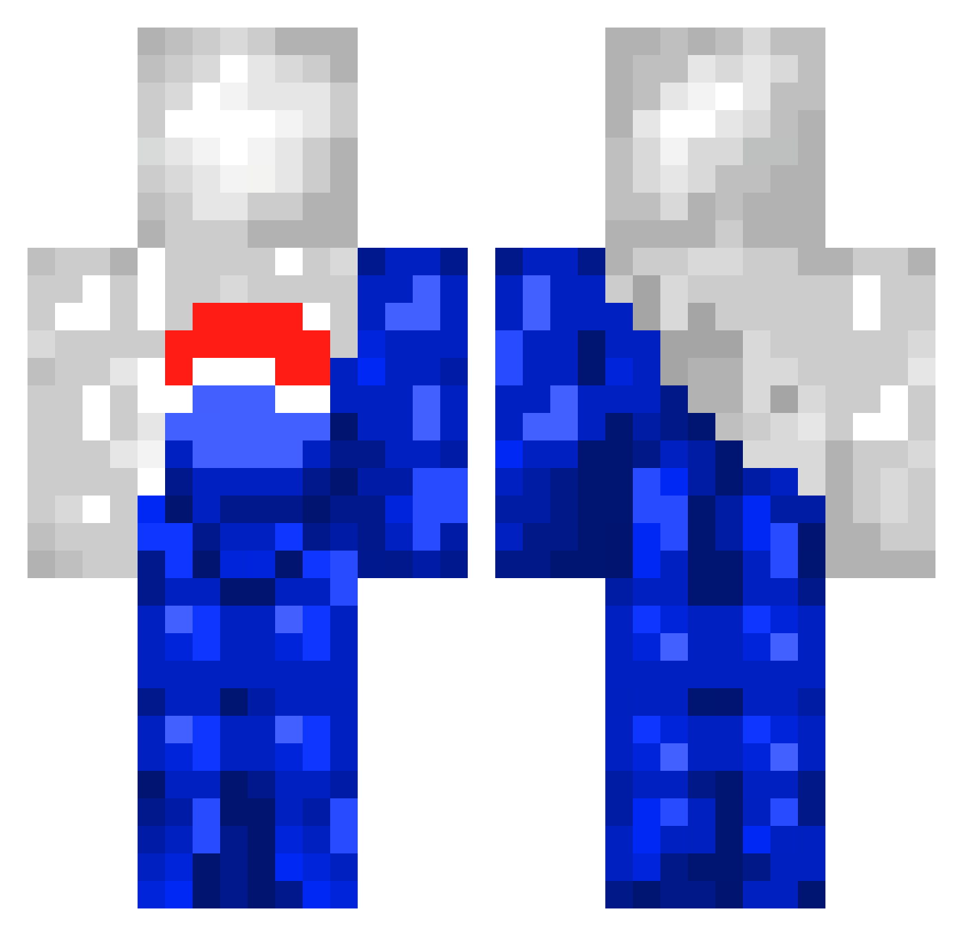 PepsiMan_69 Minecraft skin, front and back view