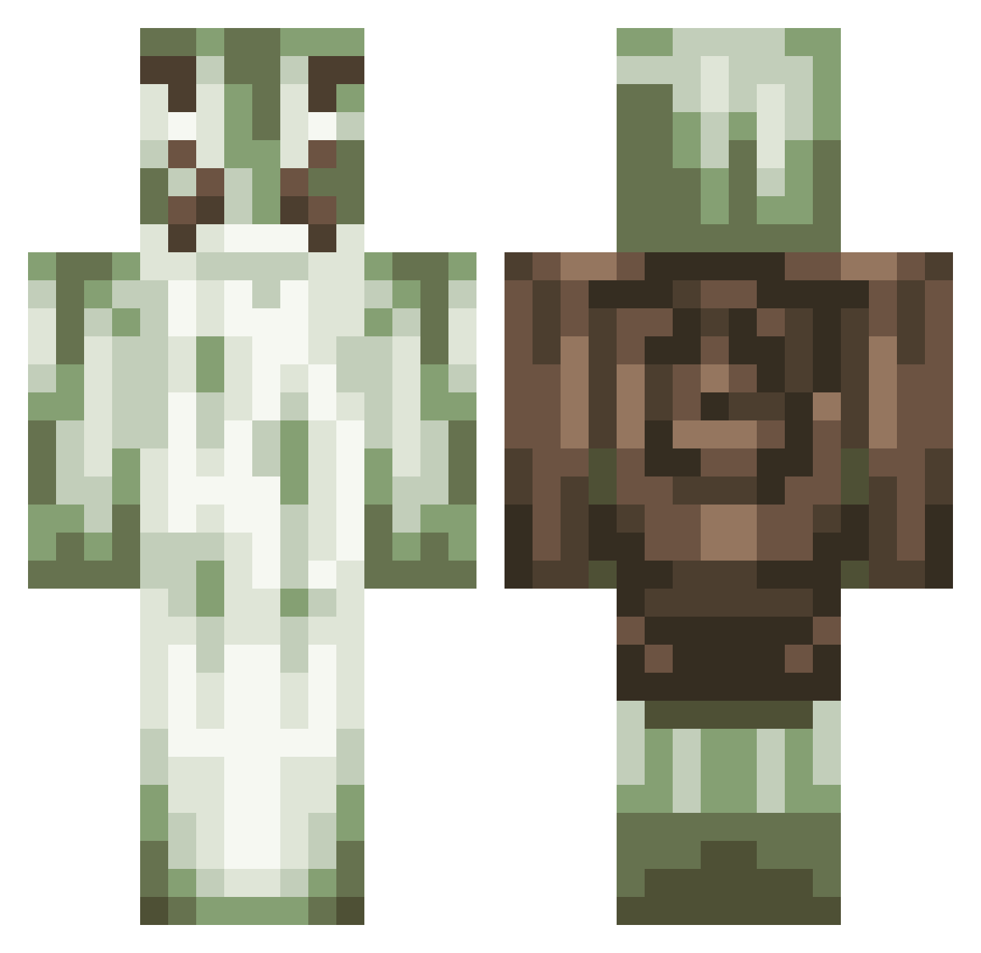 royaldd Minecraft skin, front and back view