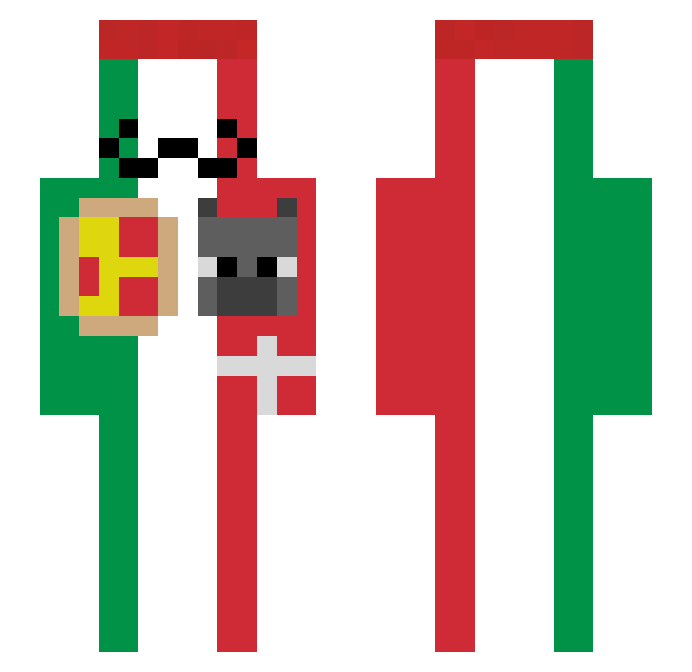 BlackPillona_96 Minecraft skin, front and back view