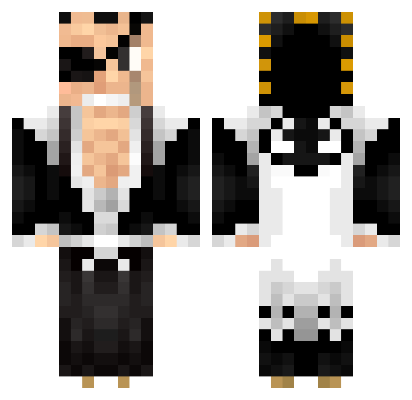 LAVA6264 Minecraft skin, front and back view