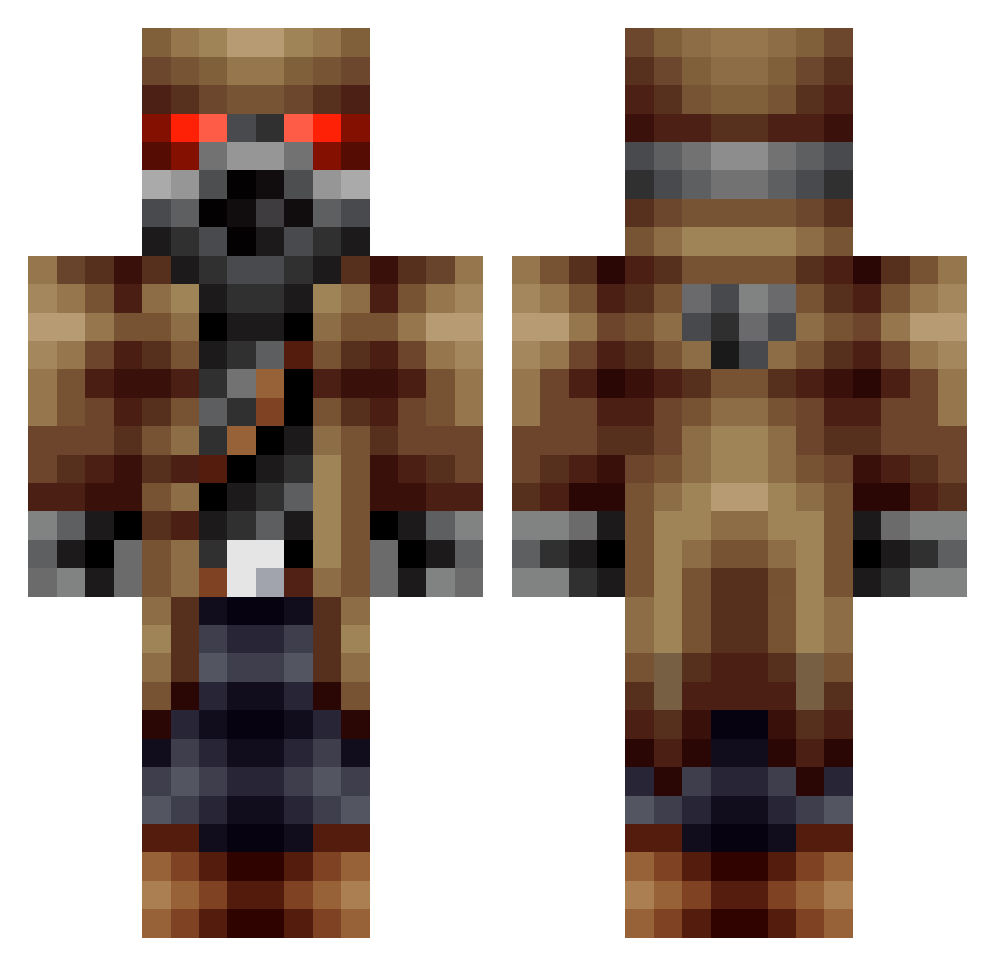 MrKyromx Minecraft skin, front and back view