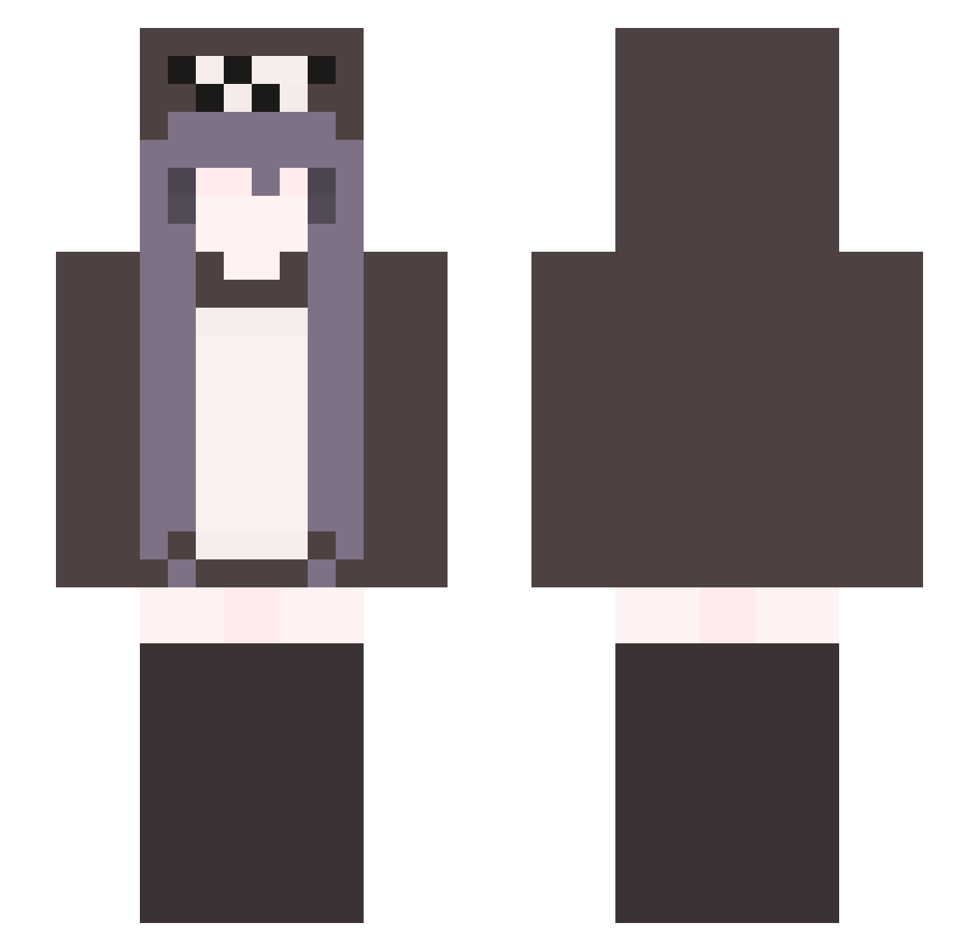 TailLight Minecraft skin, front and back view