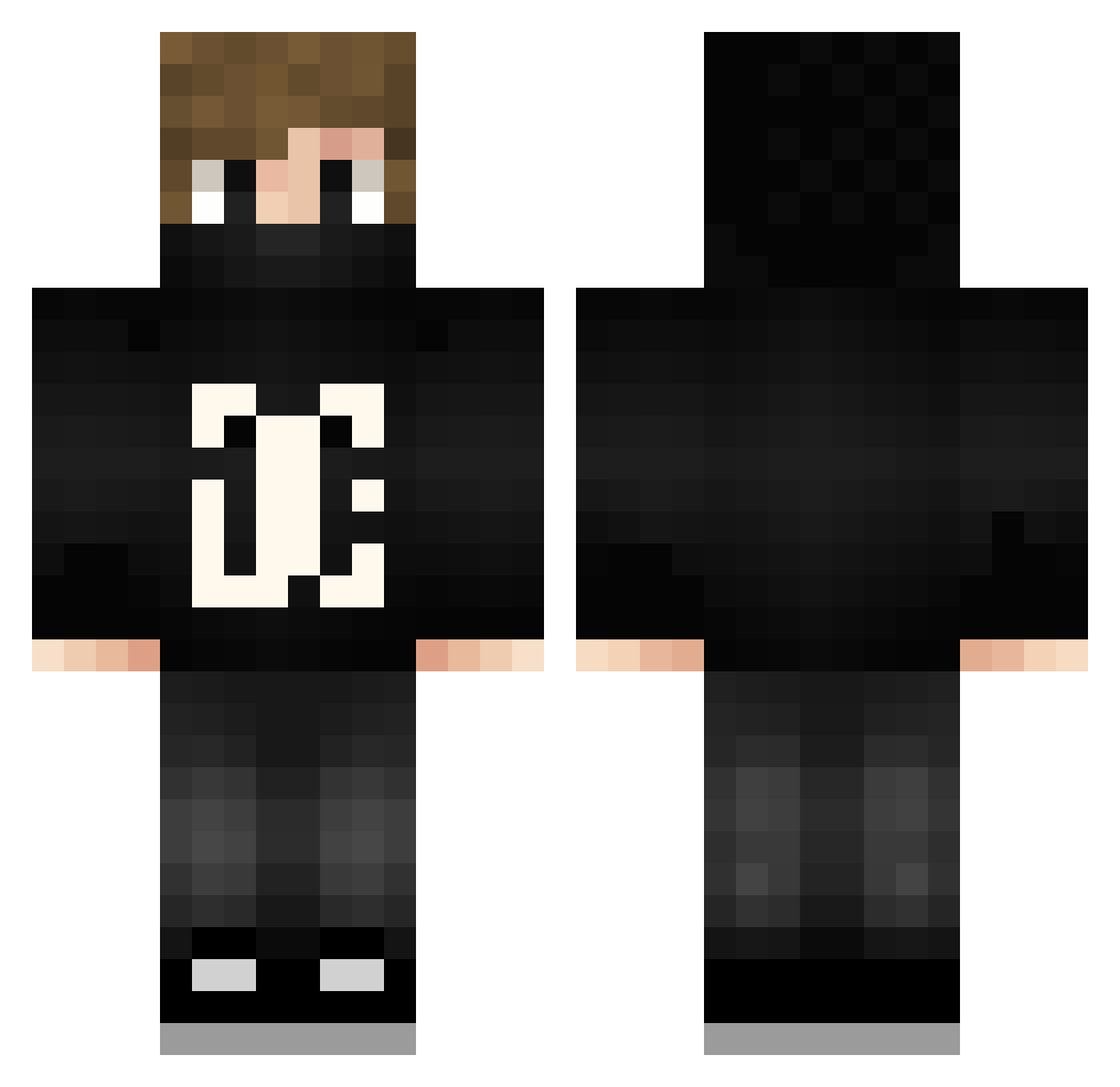 starmd Minecraft skin, front and back view