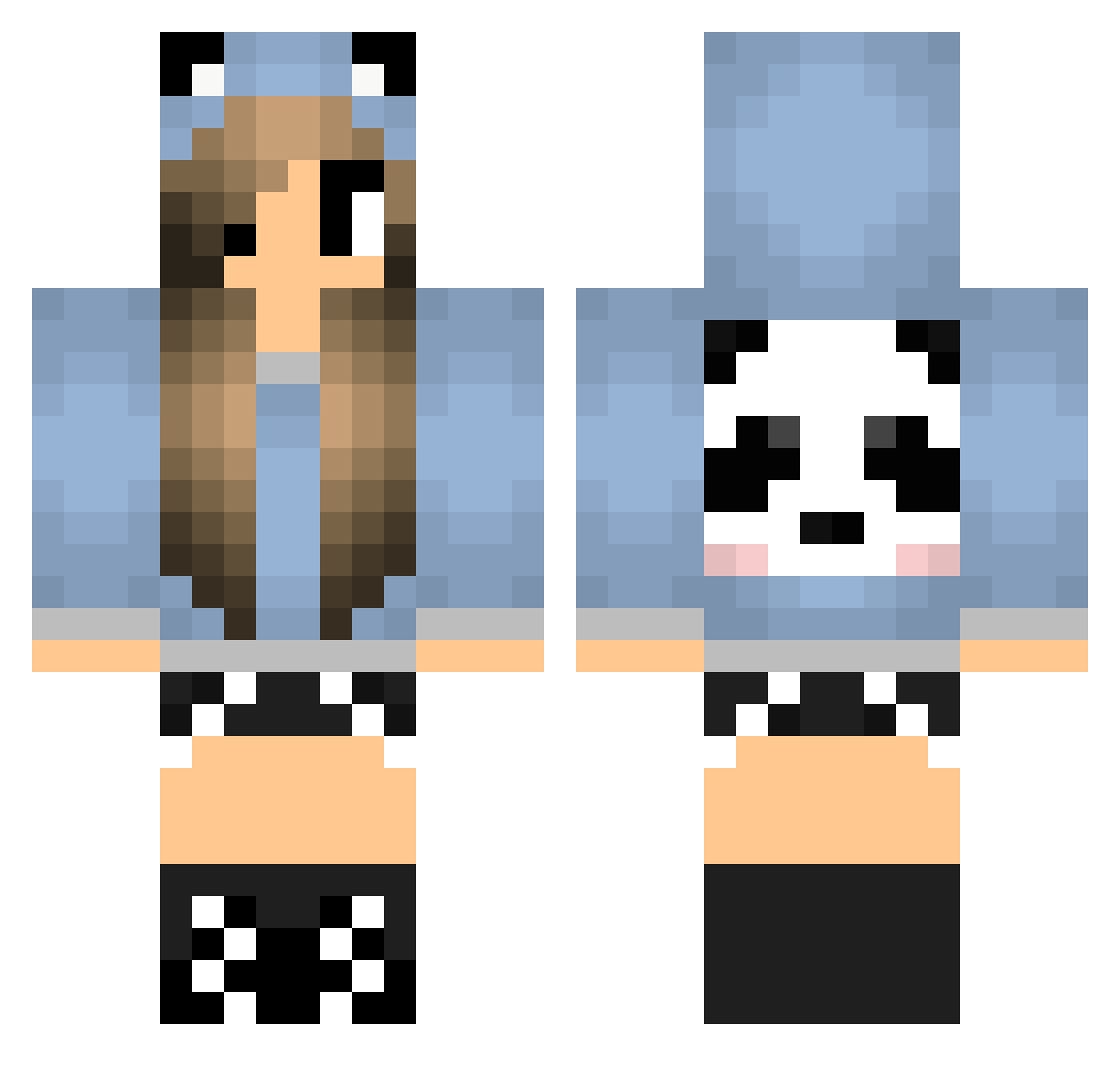 xMathildexx Minecraft skin, front and back view