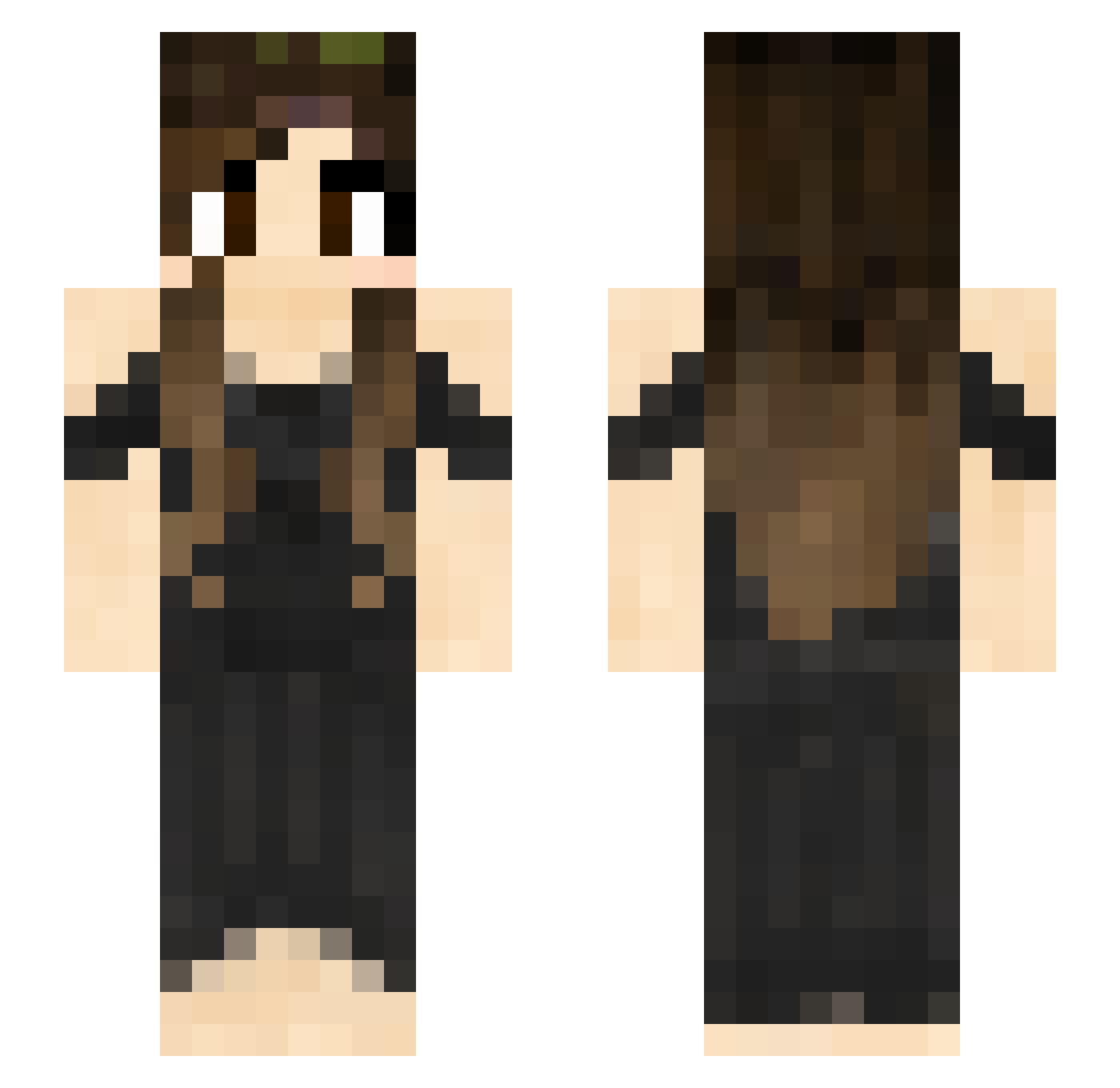sporklessss Minecraft skin, front and back view