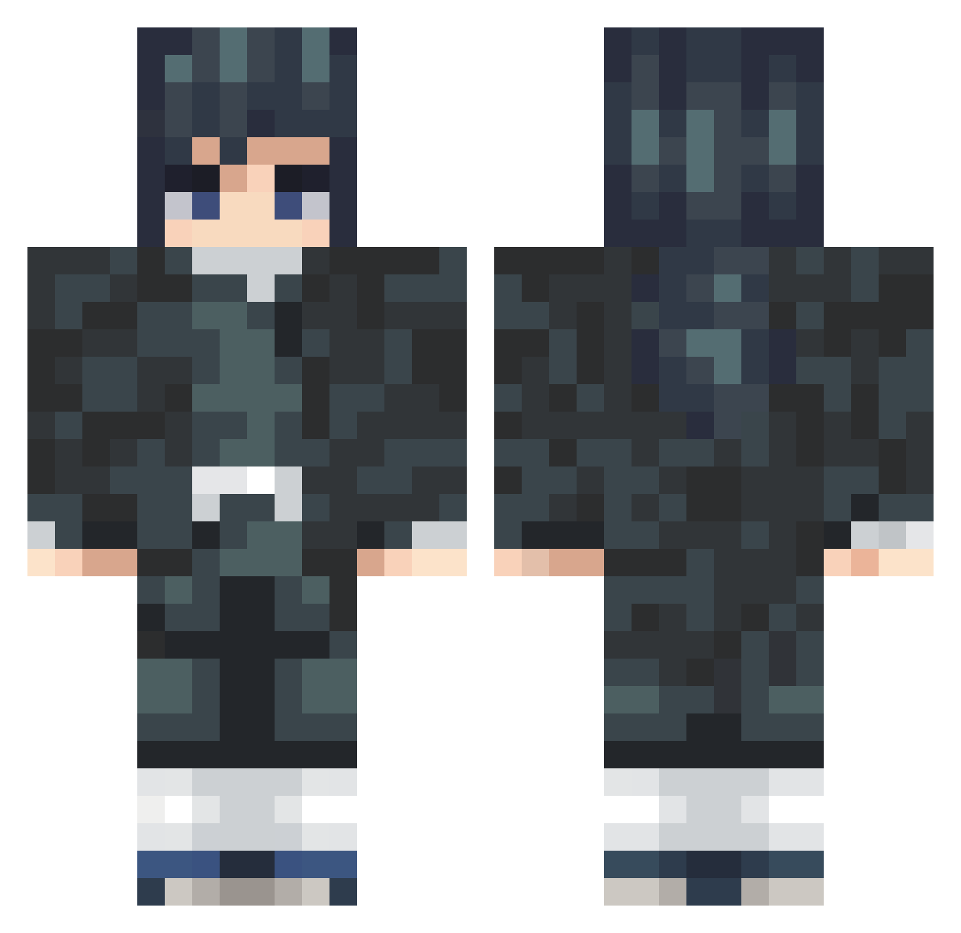 SabitoOfficial Minecraft skin, front and back view