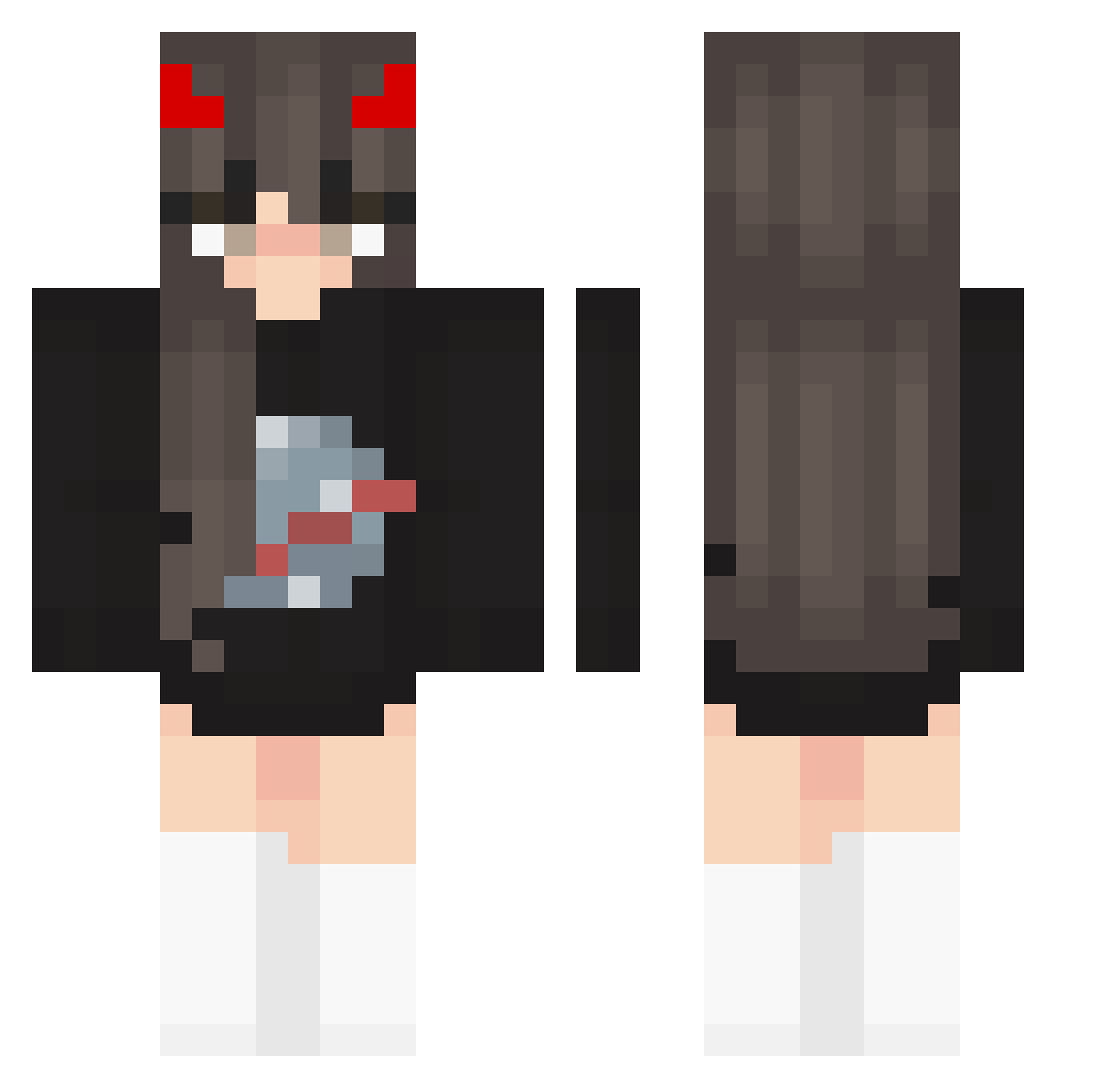 lTosiki Minecraft skin, front and back view