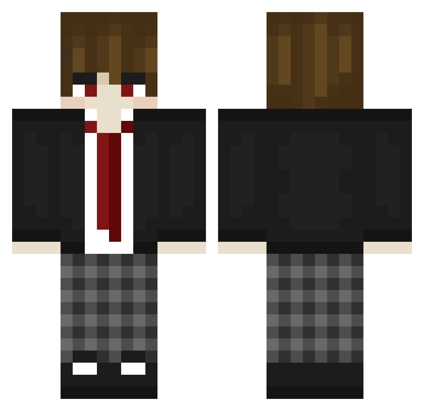 zwzr Minecraft skin, front and back view