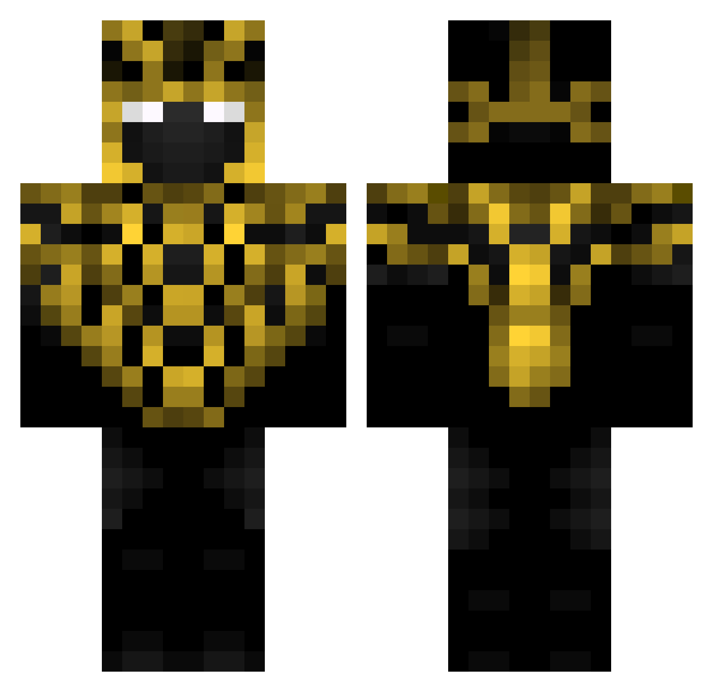Rheinmetqll Minecraft skin, front and back view