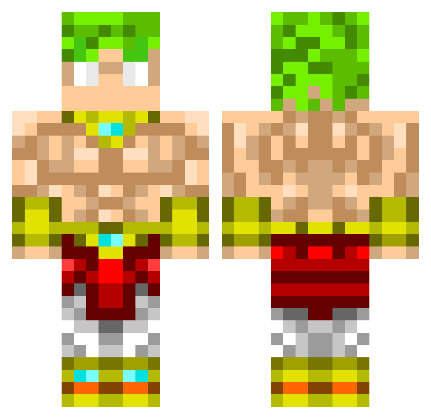 CLAS0N Minecraft skin, front and back view