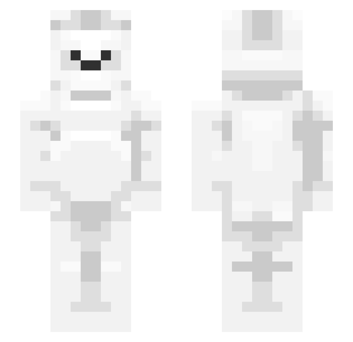 noisEEEEE Minecraft skin, front and back view