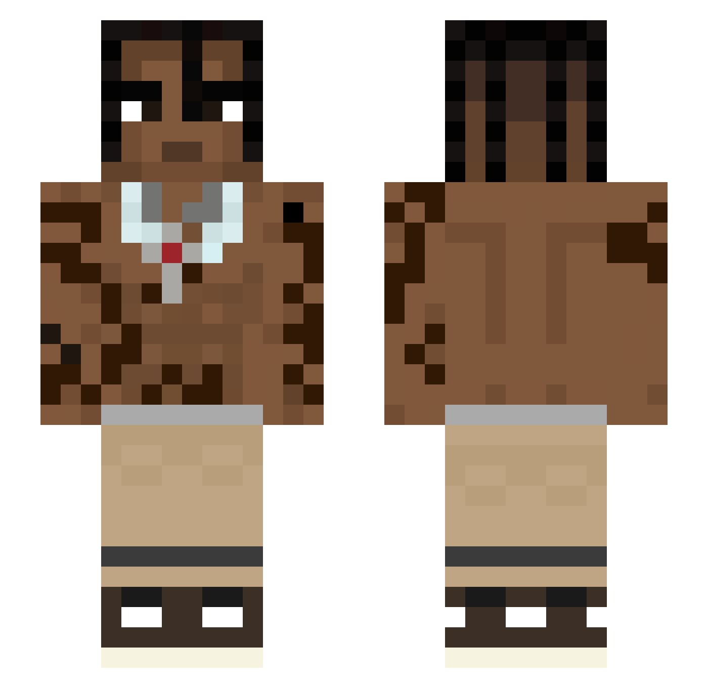 15031 Minecraft skin, front and back view