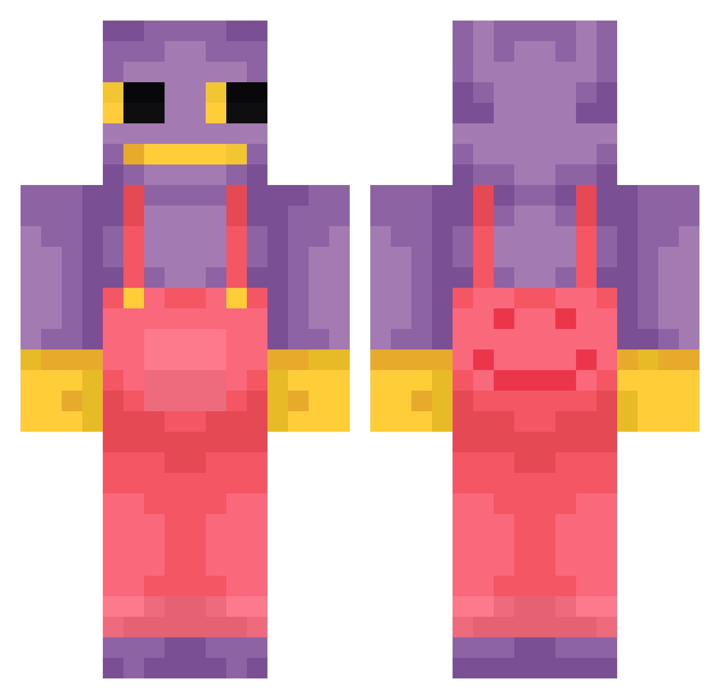 NeoIvanov Minecraft skin, front and back view