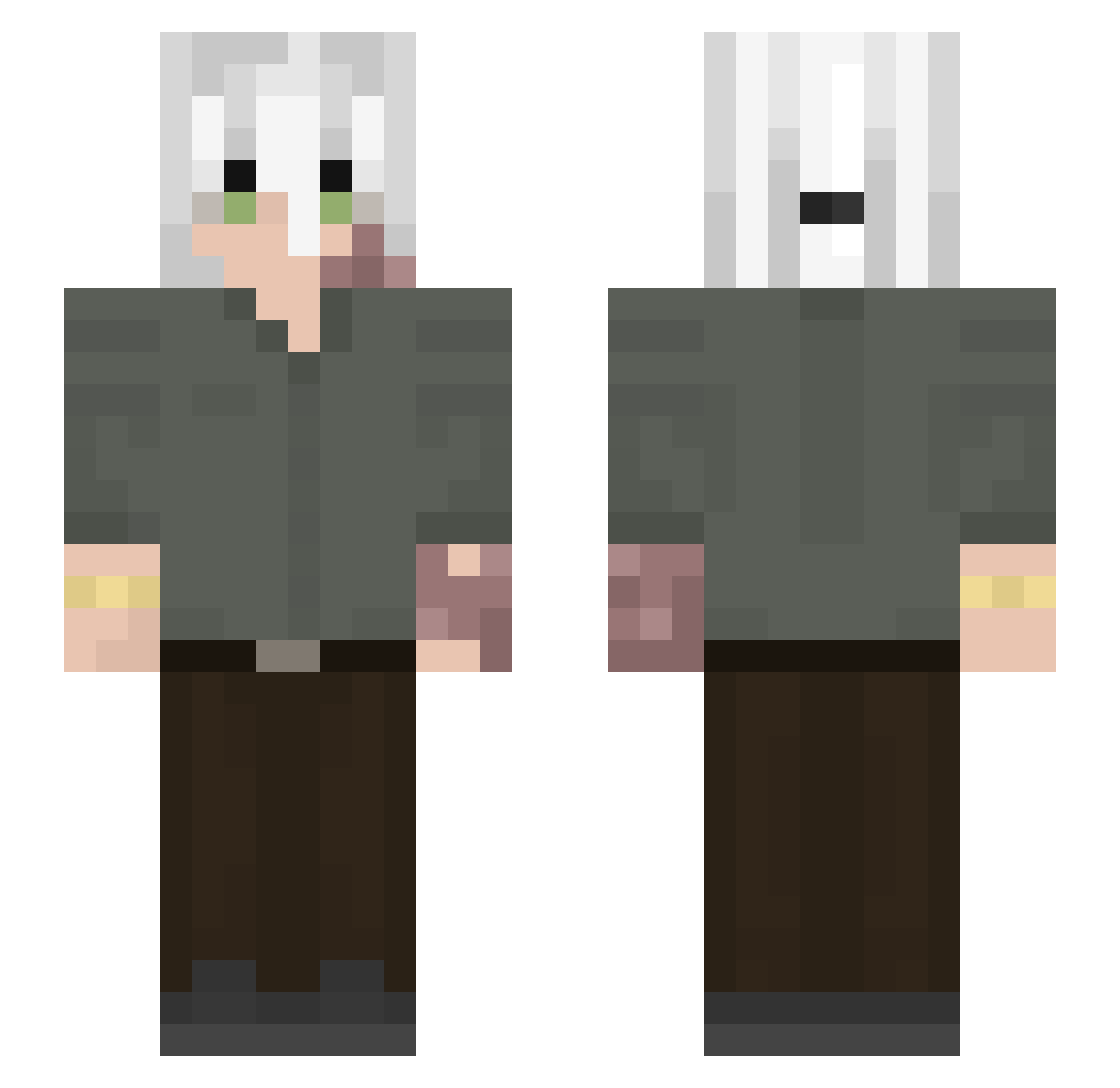 TheVitu Minecraft skin, front and back view
