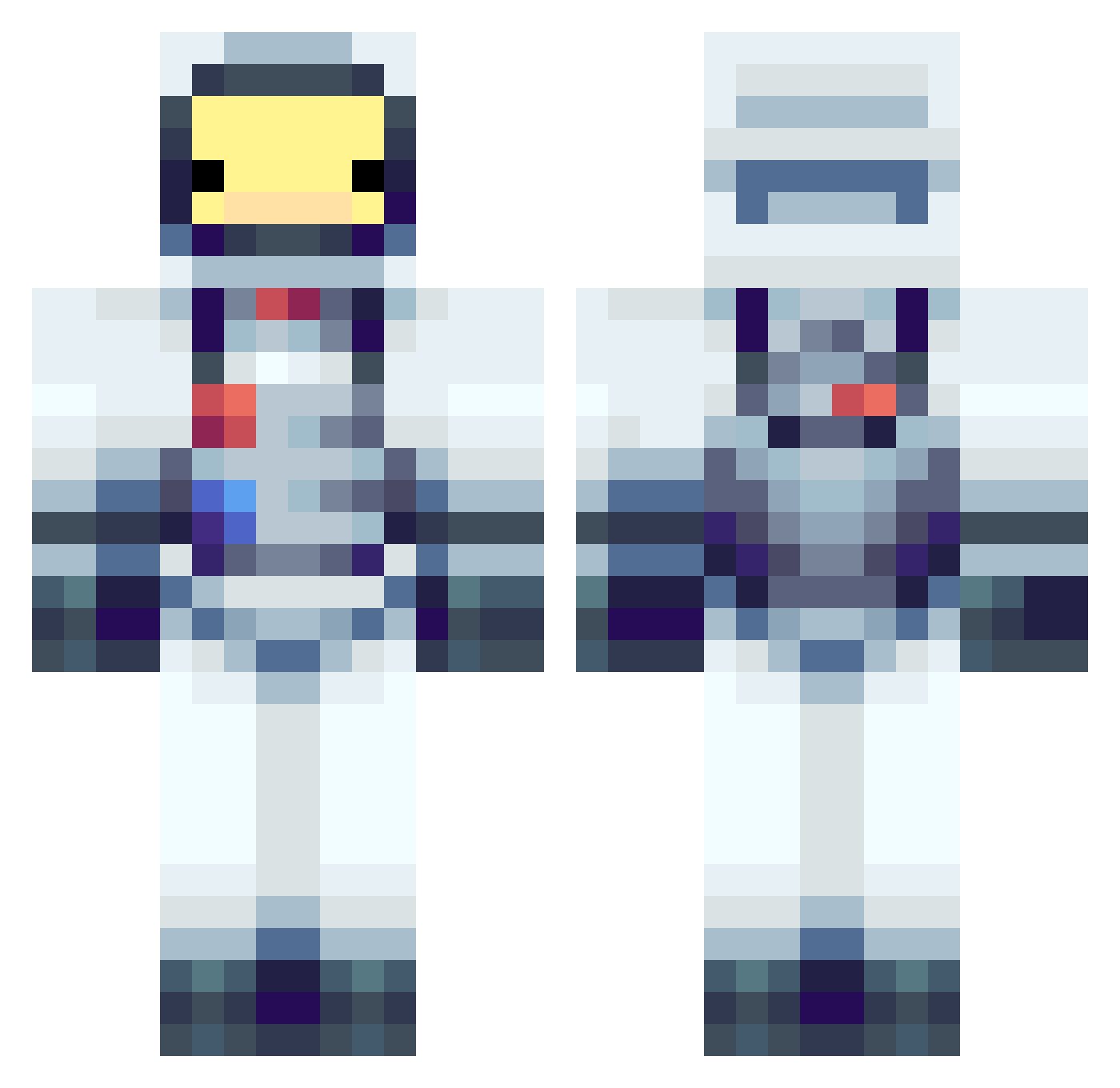 FighterMax Minecraft skin, front and back view