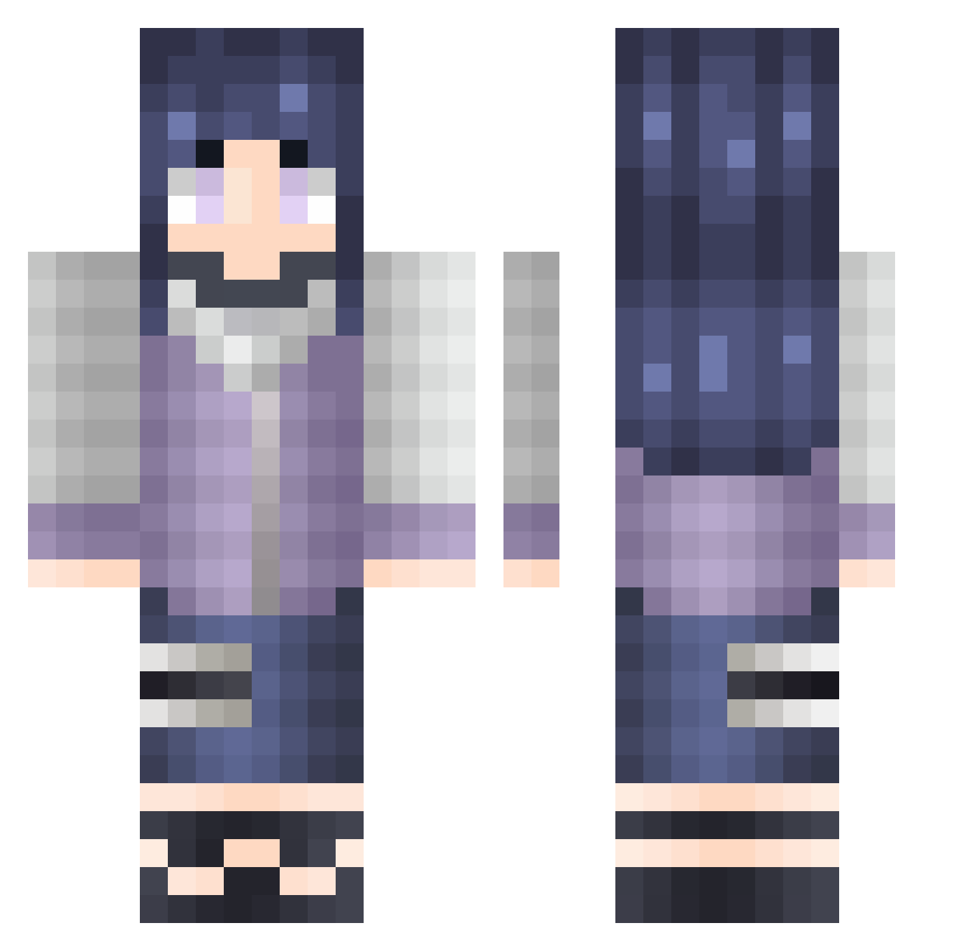 Tortlle Minecraft skin, front and back view