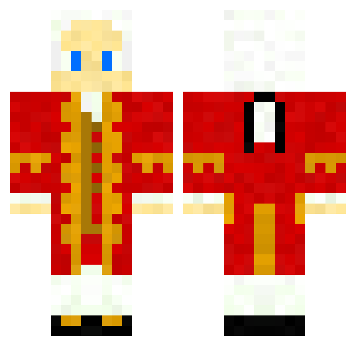 MacanJeez Minecraft skin, front and back view
