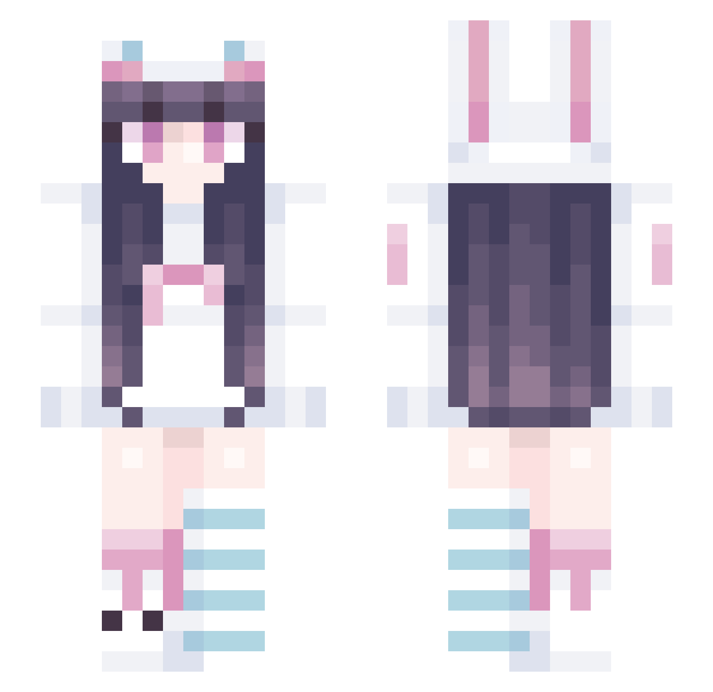 Gelato_33 Minecraft skin, front and back view