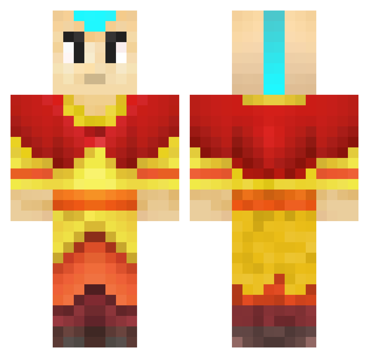 SyxGottMitOtt420 Minecraft skin, front and back view