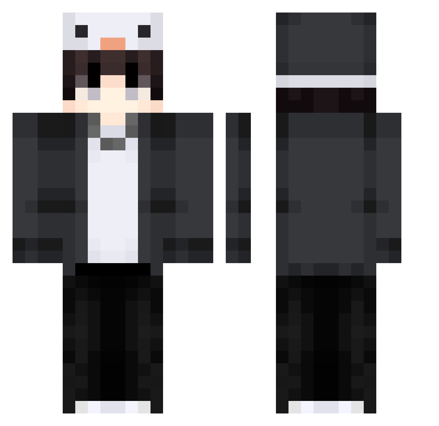 Br_n Minecraft skin, front and back view