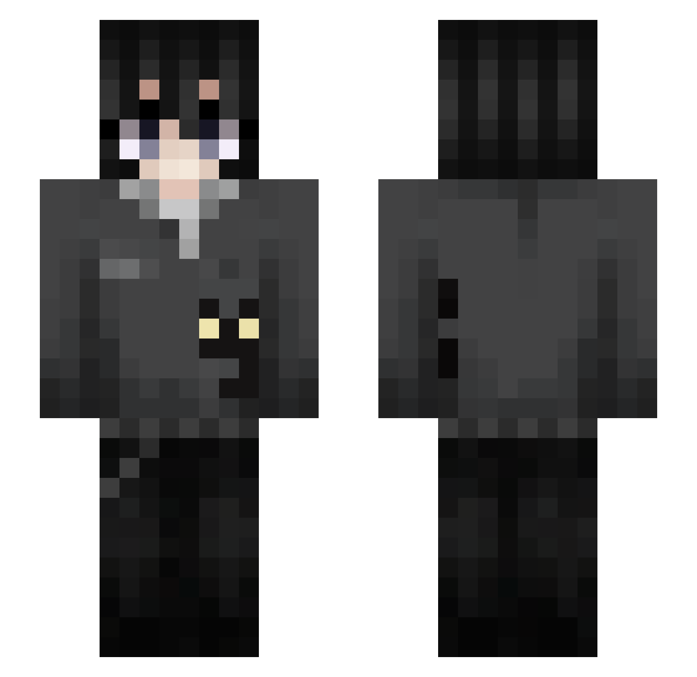 czndyy Minecraft skin, front and back view