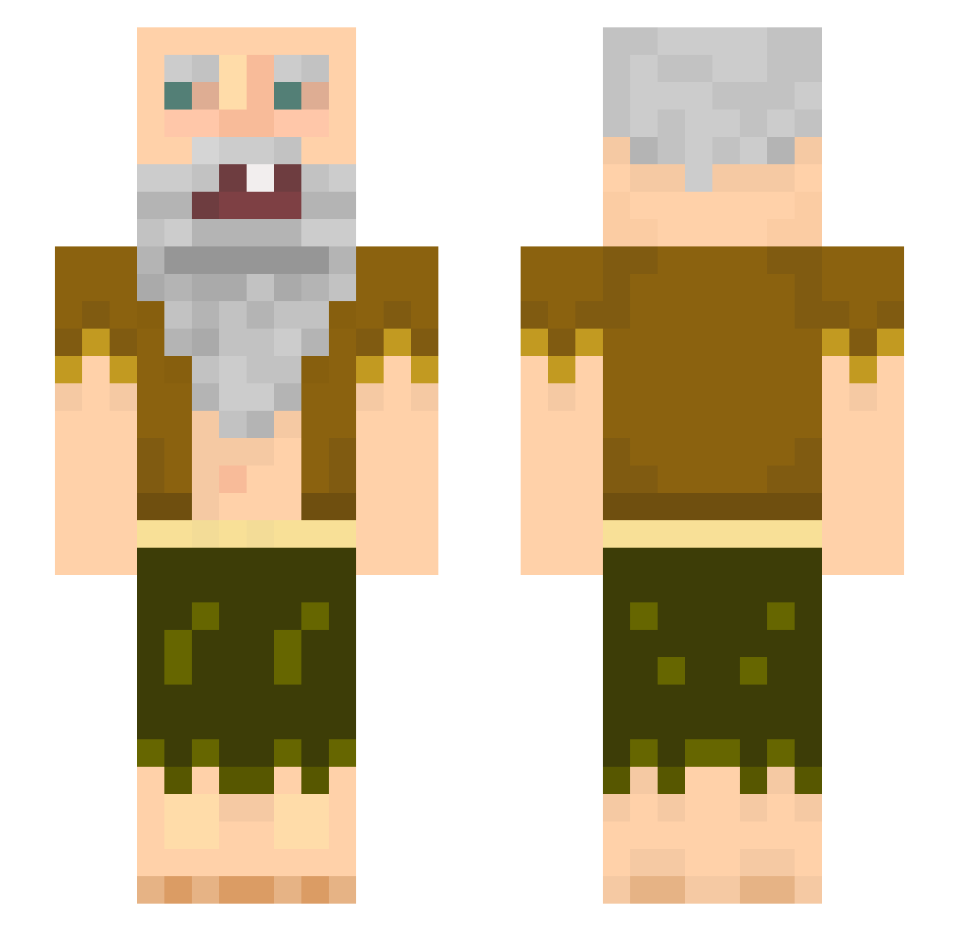 sirjogurt Minecraft skin, front and back view
