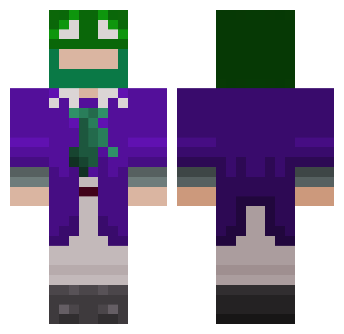 MaximumJacob Minecraft skin, front and back view