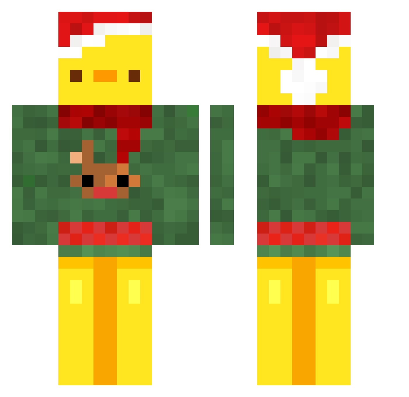 awanteya Minecraft skin, front and back view