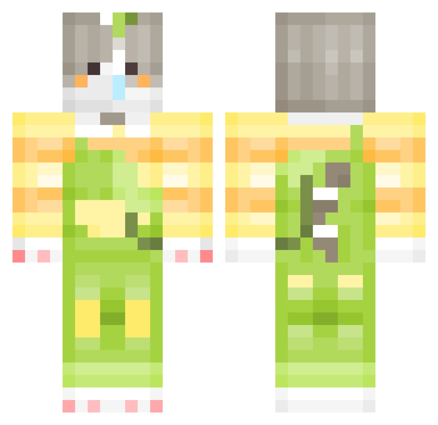 Sirleoziin Minecraft skin, front and back view