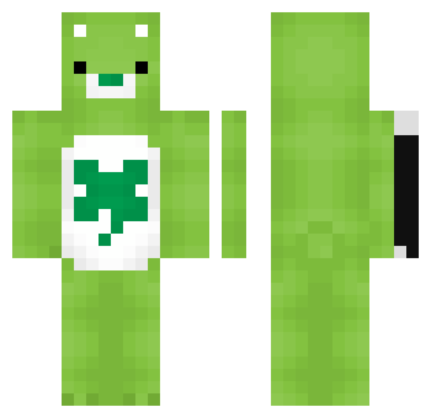 _PoLL Minecraft skin, front and back view