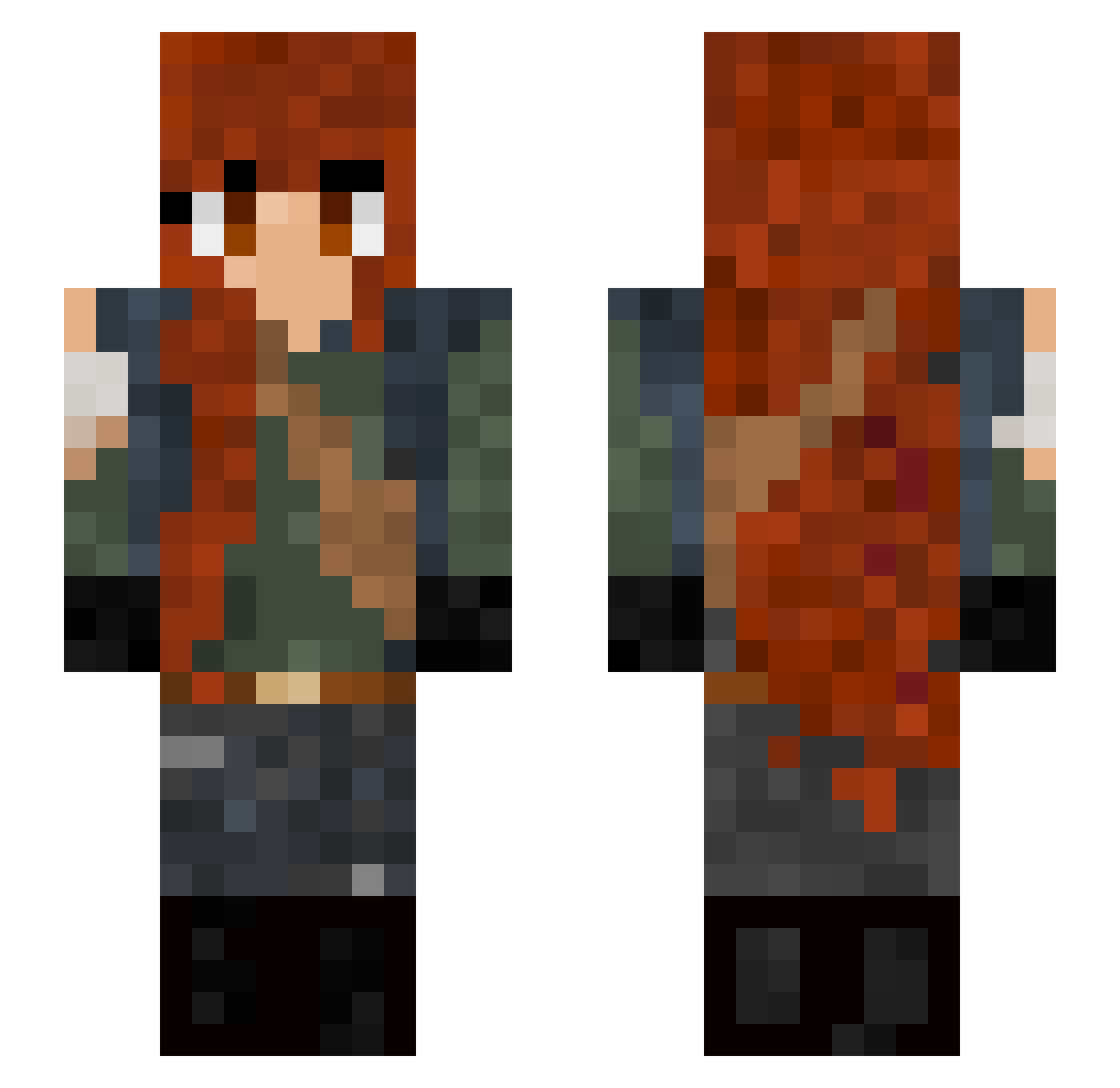 SanddyDanddy Minecraft skin, front and back view