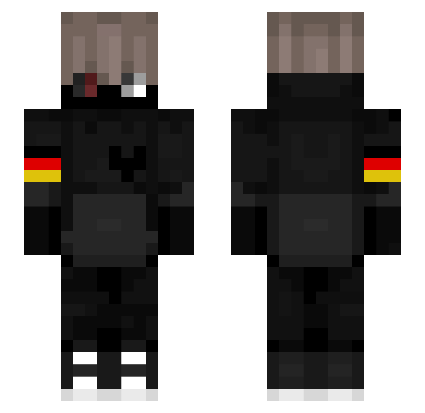 4uVa4oK Minecraft skin, front and back view