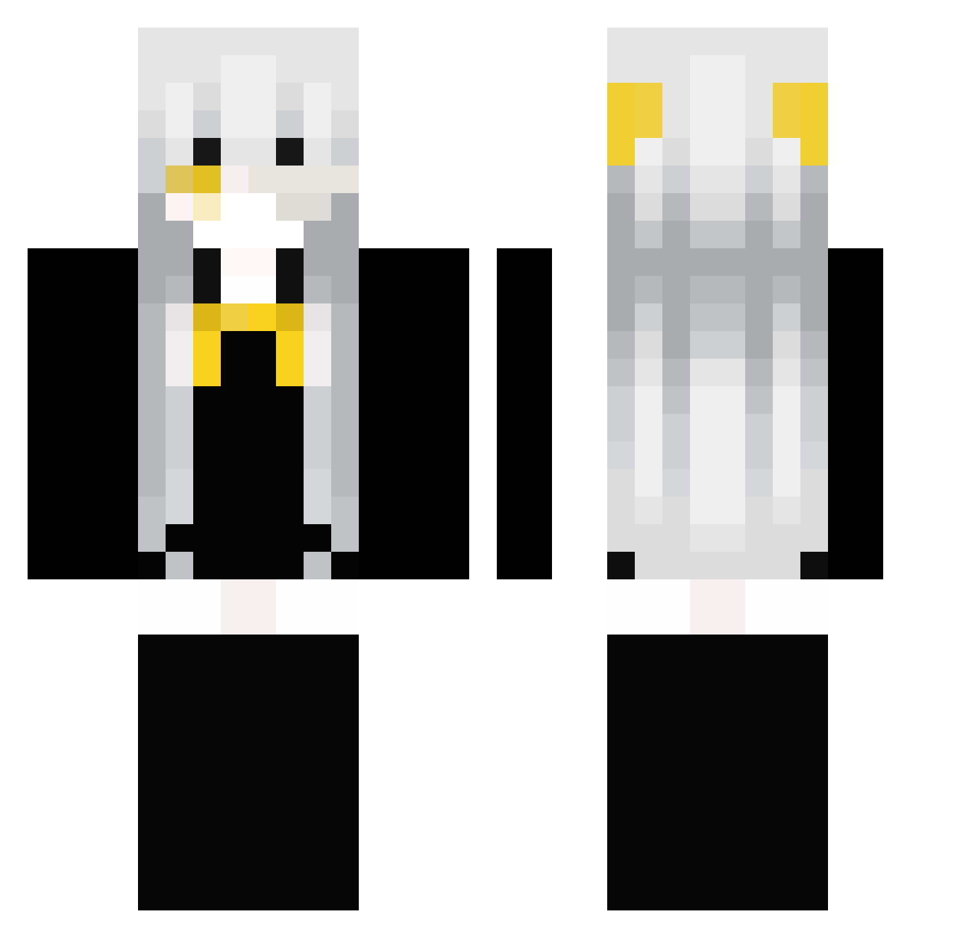DerMainyJuli Minecraft skin, front and back view