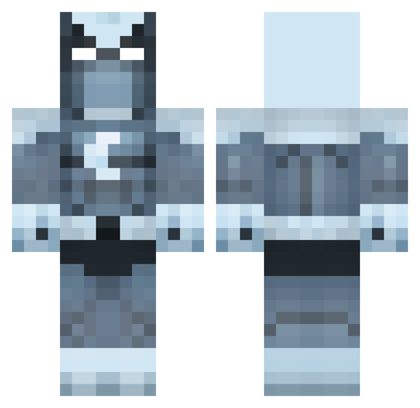 NowShowing Minecraft skin, front and back view