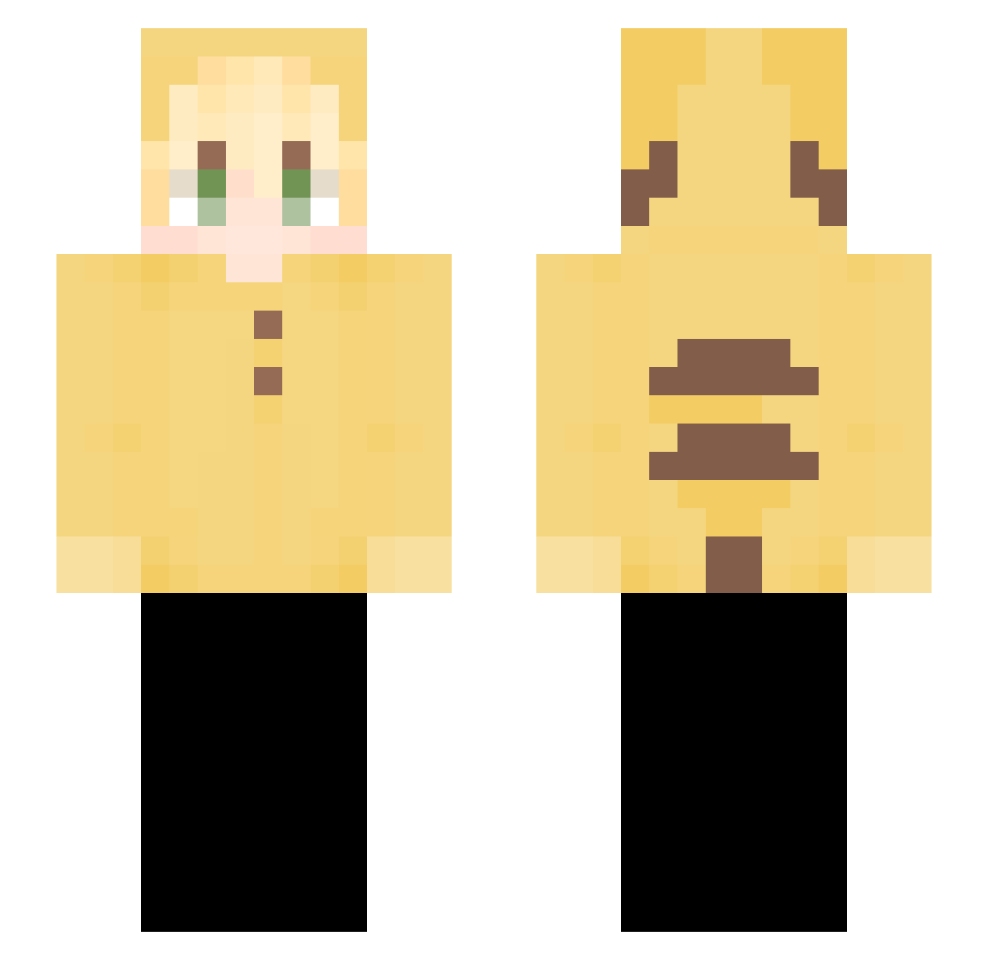 bradwitha6 Minecraft skin, front and back view