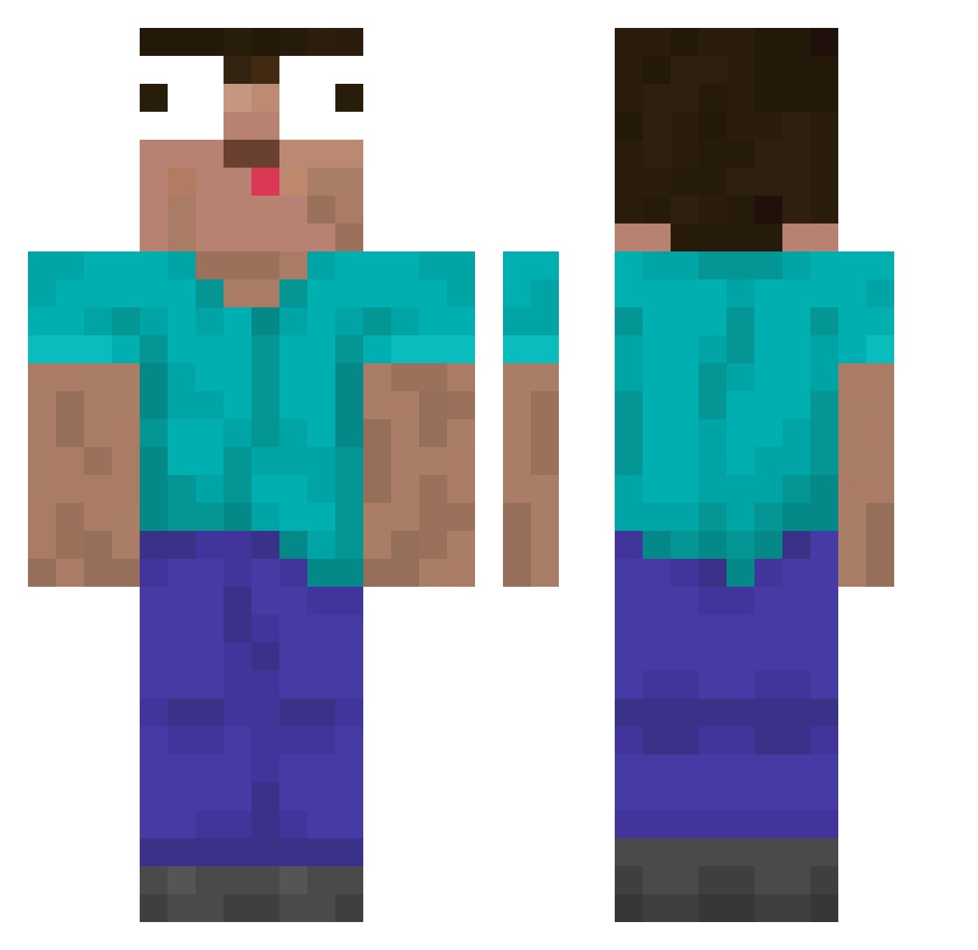 Balin453 Minecraft skin, front and back view