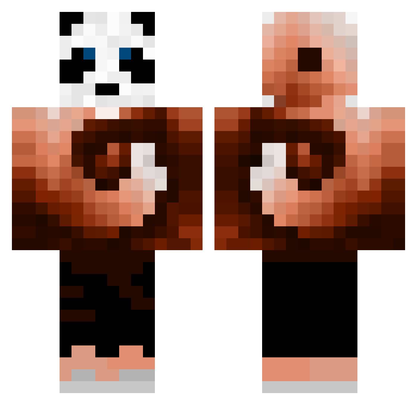 ReiWaax Minecraft skin, front and back view