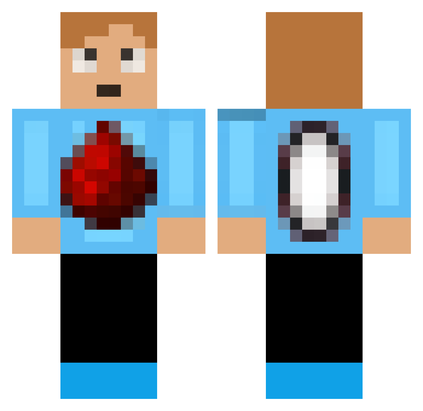 radston12 Minecraft skin, front and back view