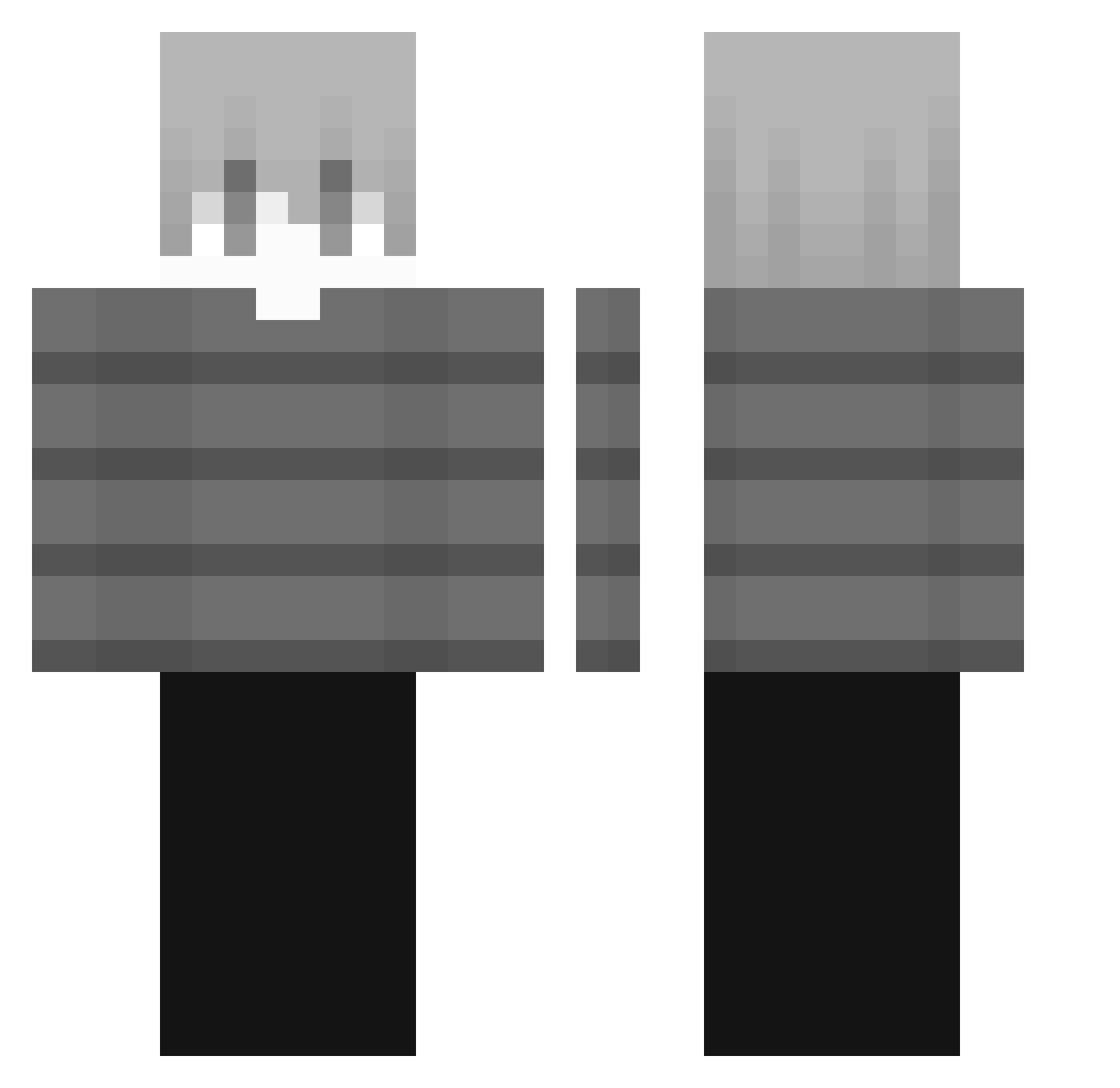 ltPz_MAl Minecraft skin, front and back view